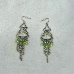 Green & Silver Earrings